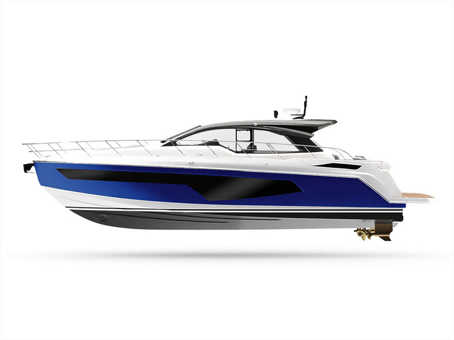 Dark blue yacht wrapping